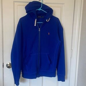 Ralph Lauren Polo Neon Blue Zip-Up hooded jacket size #M